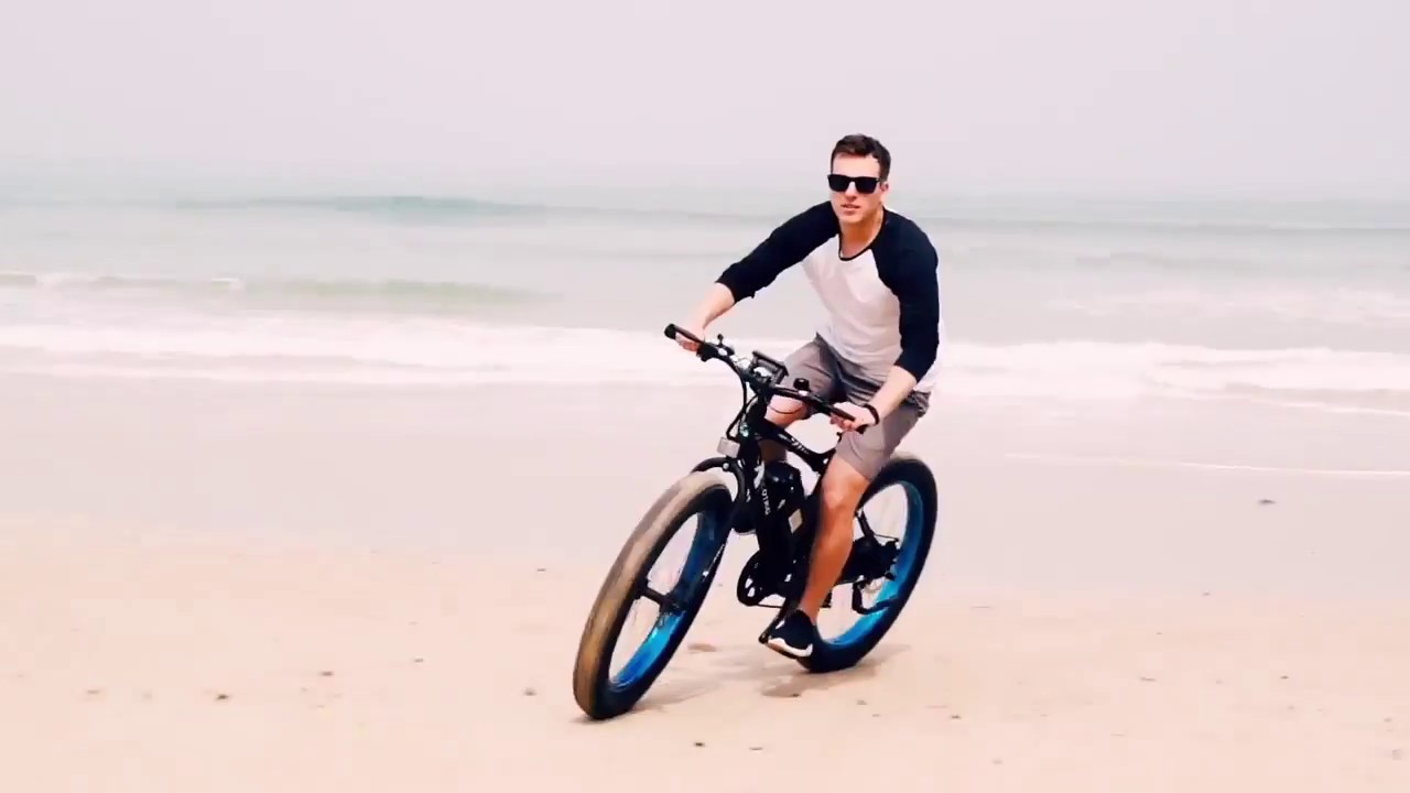 ecotric fat tire electric bike beach snow bicycle