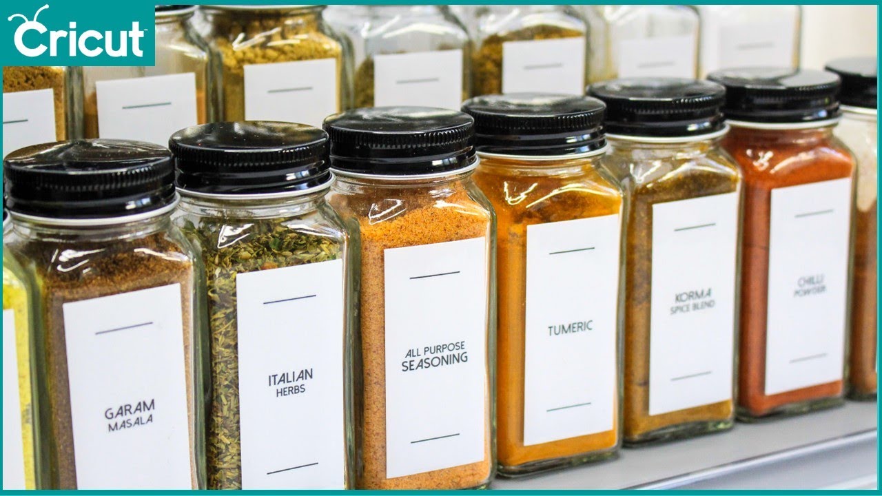 Labeled Spice Jars with the Cricut Explore — Creative Cutting