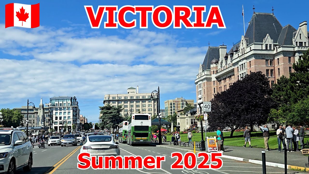 DRIVING in VICTORIA BC CANADA summer 2025 || Explore Vancouver Island Top-Notch