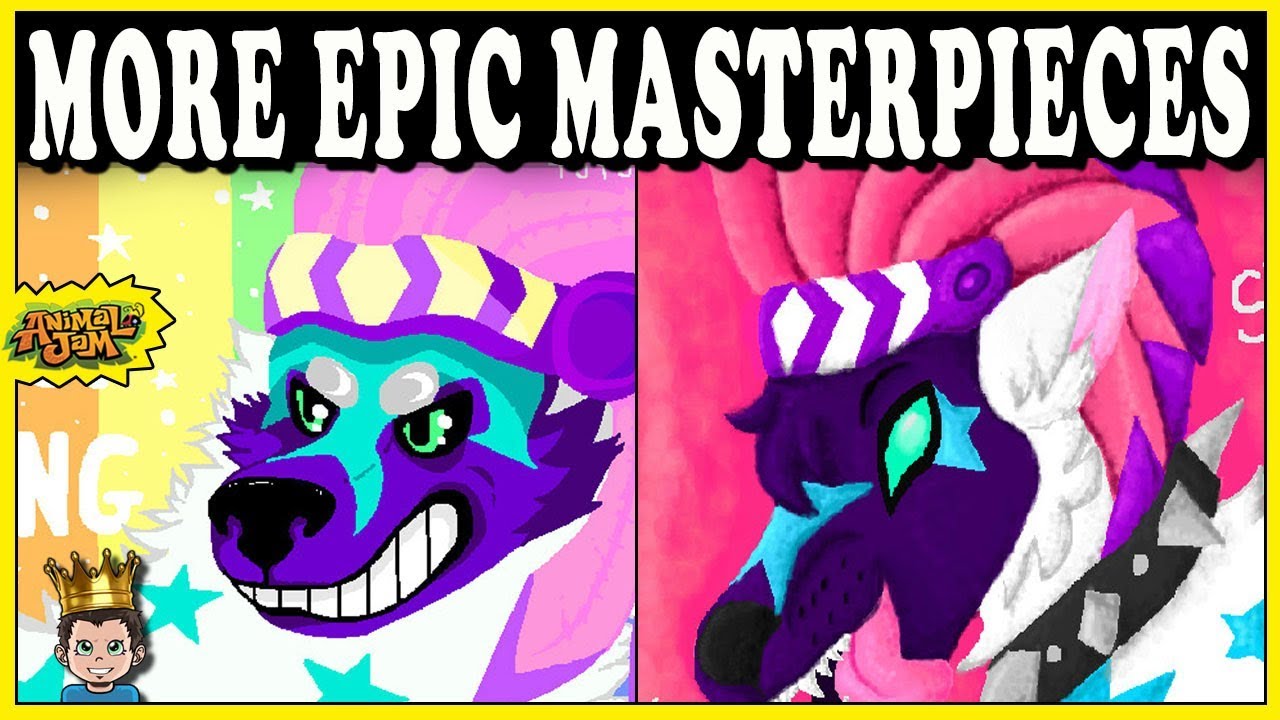 Animal Jam Masterpiece Time 12 More Epic Fan Art! YouTube