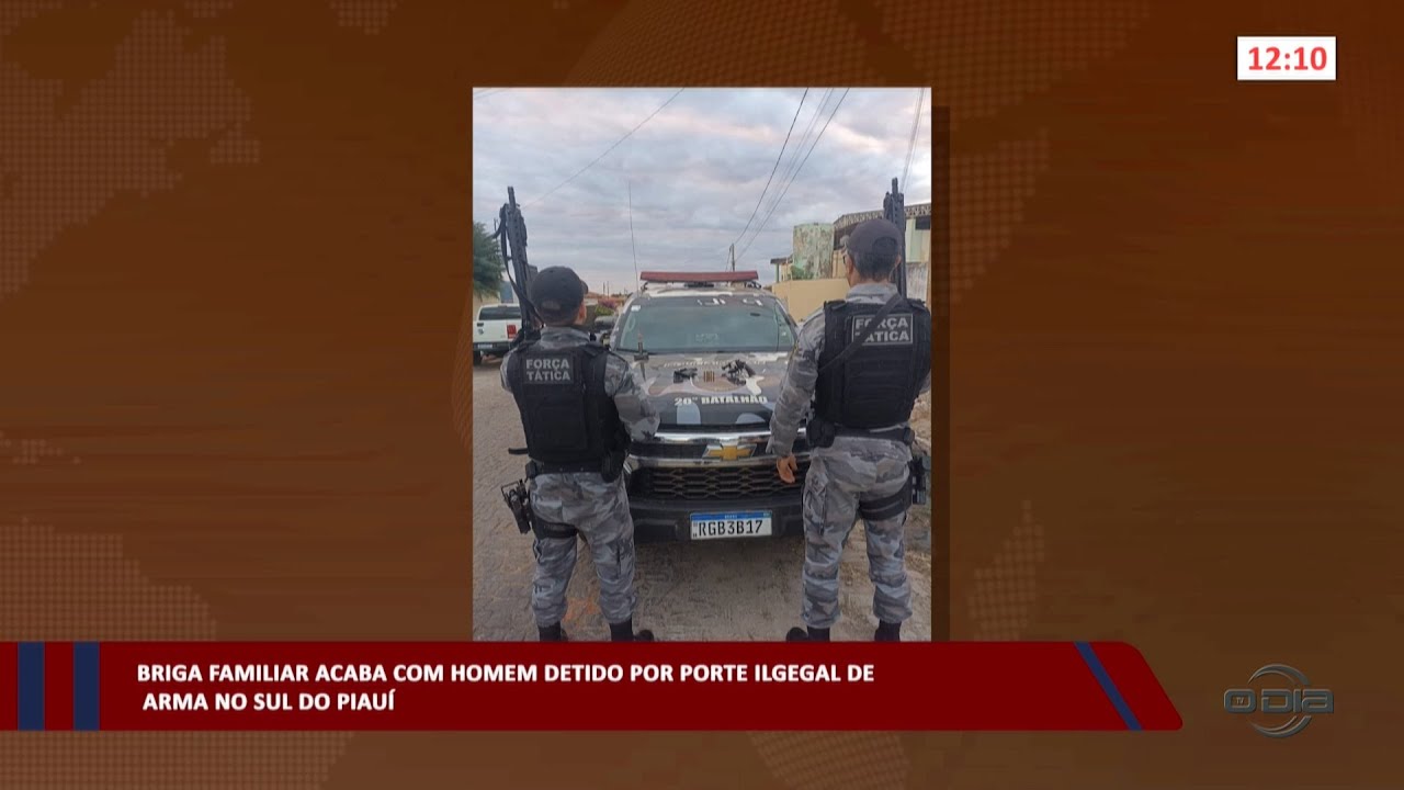 Briga familiar acaba com homem detido por porte ilegal de arma no sul do Piauí 10 07 2023