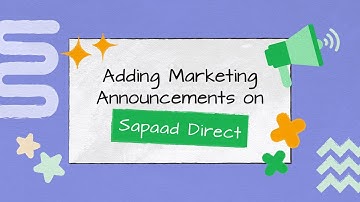 Adding Ads and Marketing Announcements on Sapaad Direct | SD008 | Sapaad Academy