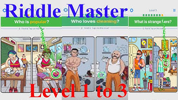 Riddle Master  Level  1 to 3  Walkthrough  Solution 2020