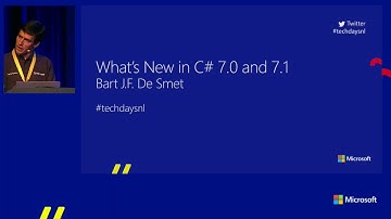 TechDays 2017 - Bart de Smet - What’s New in C# 7.0