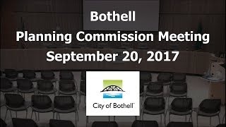 September 20, 2017 Bothell Planning Commission Meeting