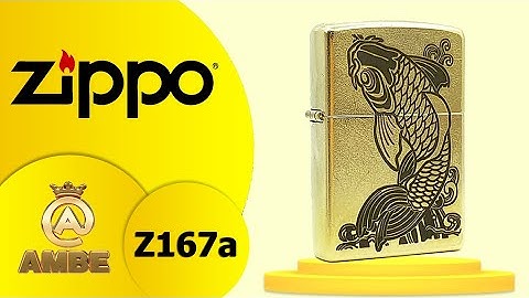 Bật lửa Zippo cá chép vượt vũ môn | Zippo đồng khối khắc CNC | Z167a Ambe