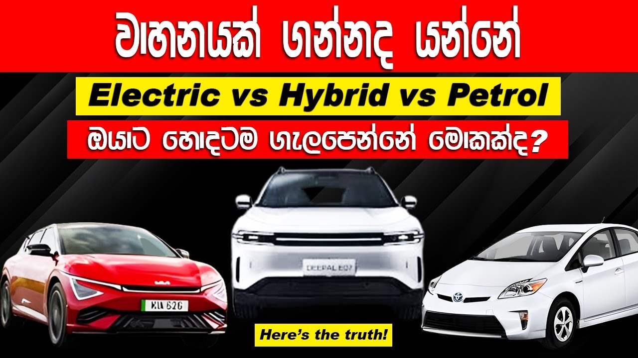 2025ට වාහනයක් ගන්නද යන්නේ? ඔයාට හොදටම ගැලපෙන්නේ මොකක්ද ? Electric vs Hybrid vs Petro #vehicleprices