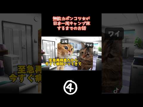 ④【猫ミーム】日本一周キャンプ旅するきっかけの話🐱【日本一周キャンプ旅】#shorts #猫ミーム #猫ミーム日常 #ソロキャンプ女子 #日本一周