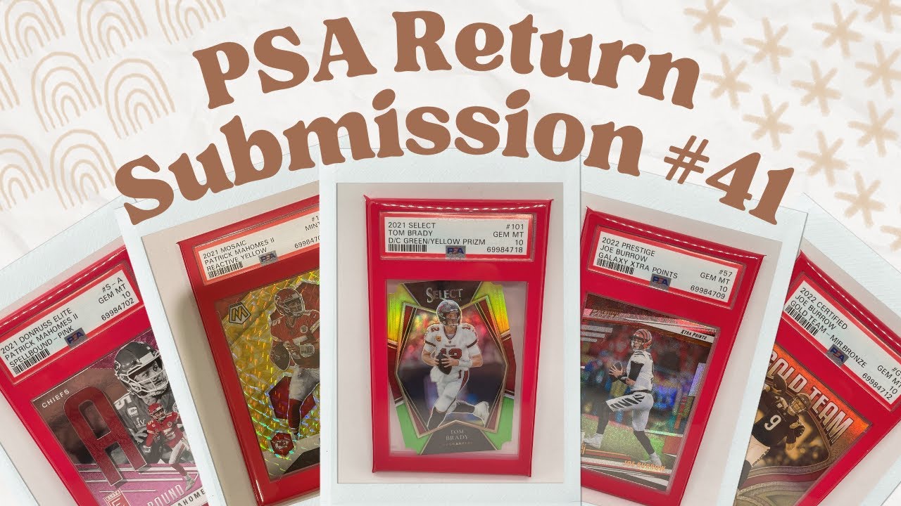 PSA Return Submission 41 Football Cards from Sports Cards Show YouTube