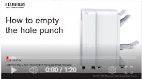 How to empty the hole-punch bin in the C3 FINISHER