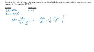 Time Dilation Problem 1