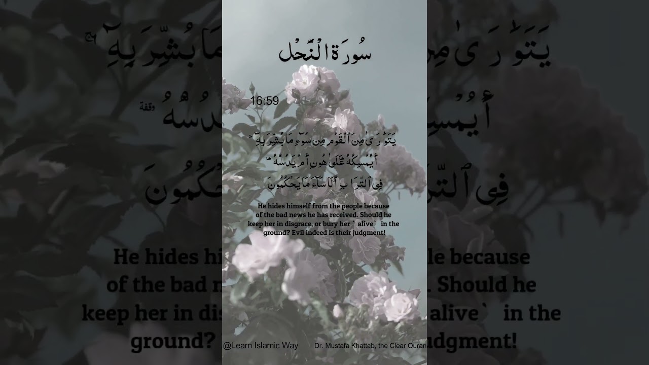 Surah Al-Nahl Ayat No 16 : 59 60 Arabic | سورۃ النحل With English Translation  #quran #allah #yts