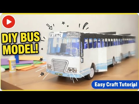 Ksrtc bus making with cardboard part 2 - YouTube