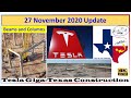 Tesla Gigafactory Texas 27 November 2020 Cyber Truck & Model Y Factory Construction Update (07:30AM)