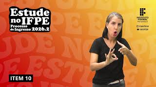 IFPE │Edital - Estude no IFPE 2026.2 - ITEM 10 [LIBRAS]