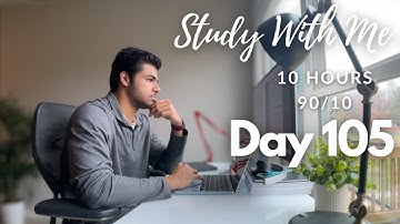 10 Hour Live Study With Me|Medical Student|90/10 Pomodoro 🍅| Rain Sounds🌧️|Day 105