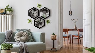 DIY: Hexagon Photo Display + Air Plants: Get boho-chic with your favorite shots