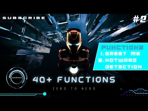 THE BIGGEST JARVIS EVER | 40+ Functions | Greet Me, Hotward Detection| Build Jarvis in python | #2