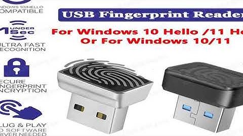 USB Fingerprint Key Reader For Windows 10/11 Hello Security Key Biometric Scanner PC Finge