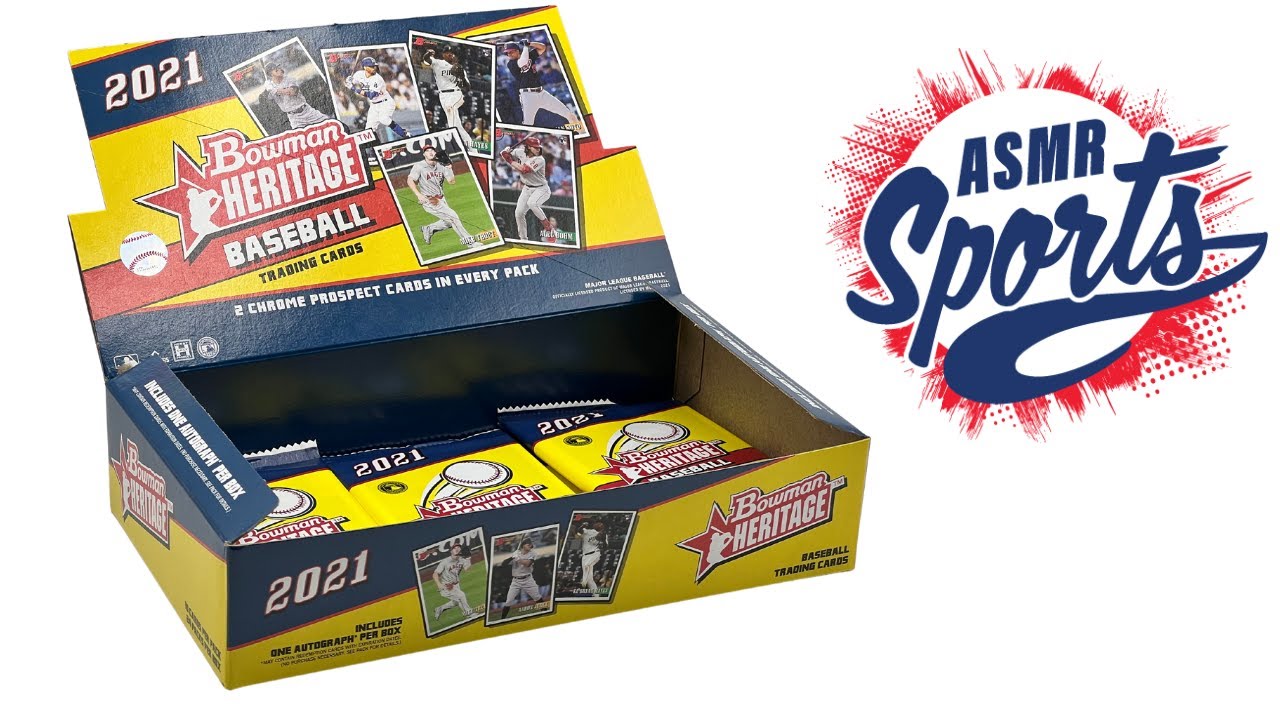 ASMR: sports card mail day / 2021 Bowman Heritage / whispering / gum chewing