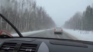 Автонакат - Разметка на дороге в зимнее время и движение за грузовиком. Автонакат - Разметка на дороге в зимнее время и движение за грузовиком.