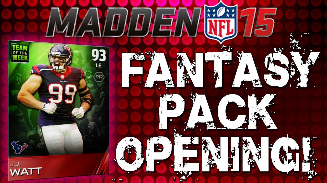 Madden 15 Ultimate Team - Fantasy Pack Opening! TOTW Aaron Rodgers + J.J. Watt! - MUT15