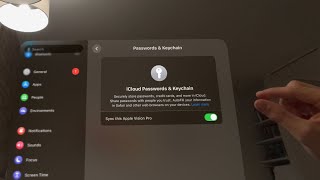 Apple Vision Pro: How to Turn On/Off Sync Passwords & Keychain to iCloud Tutorial! (For Beginners) screenshot 1