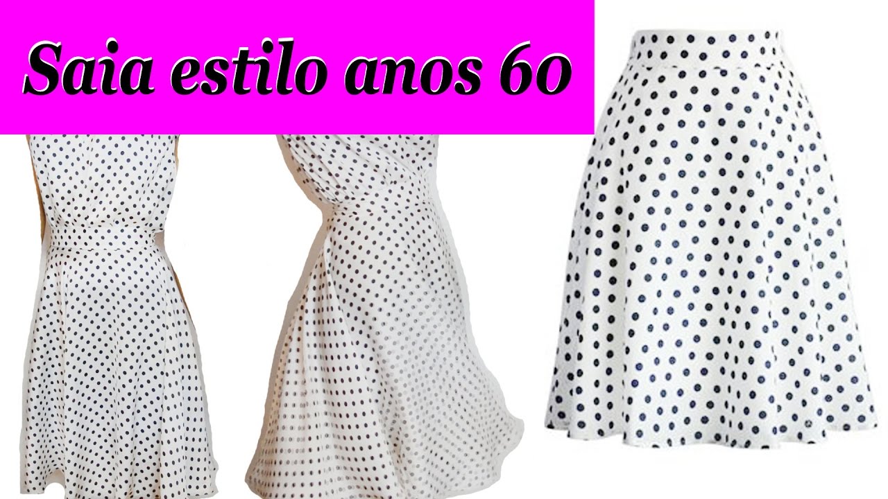 saia e blusa anos 60