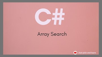 How to find element in C# array  | Searching element in an array | Array search in C# | Arrays in C#