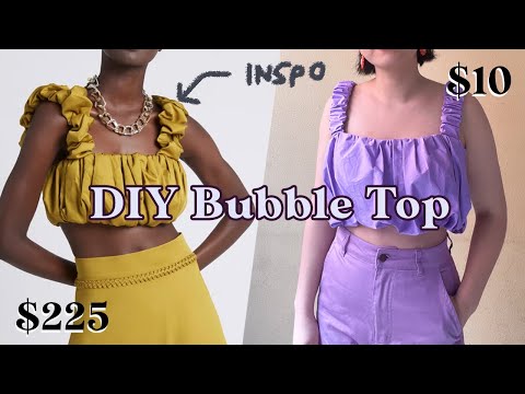 DIY Ruched Bubble Hem Crop Top (✨Aje. Inspired✨)