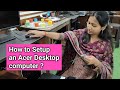 How to Setup an Acer Desktop computer | basics of computer | ICT Lab instructor Muskan Chouhan