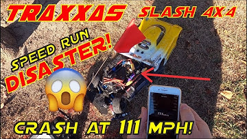 Traxxas Slash 4x4 Crash - Traxxas Slash Speed Run DISASTER ! Hobbywing Max6