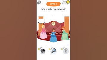 Who is Brain Teaser Riddles Level 9 Who is not a real princess? Gameplay Walkthrough Solution