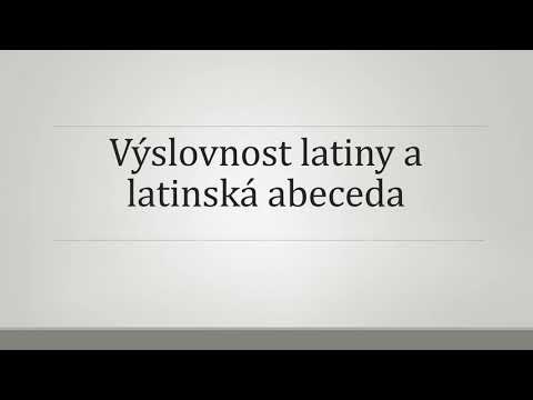 Video: Ako Sa Naučiť Latinsky