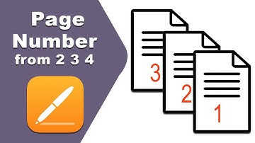 how to start page number 1 on page 2 3 4 in Apple pages Online