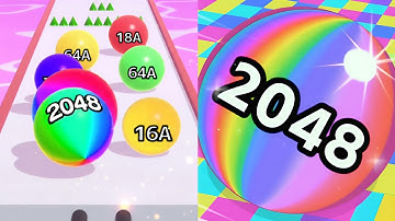 Ball Run vs Reverse Game play with colour change_Part_61_ios, Android new update#ballrun2048 