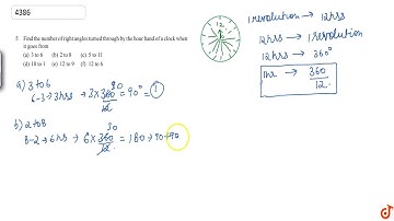 Find the number of right angles turned through by the hour hand of a clock when it goes from (a)...