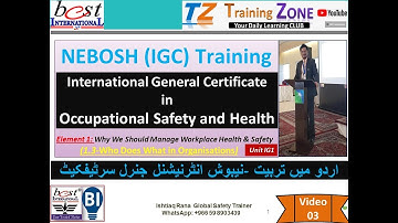 NEBOSH IGC Training Video 3 (Element 1:   1.3 - Who Does What in Organisations?