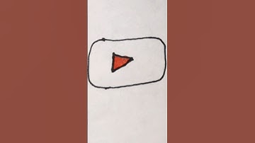 YouTube Logo Drawing 🎨 | Satisfying Art Shorts #easydrawing #cartoondrawing #drawingforkids #yt