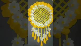 Easy Paper Flower Wall Hanging 🌼 | 5 Minute DIY Decor #shorts
