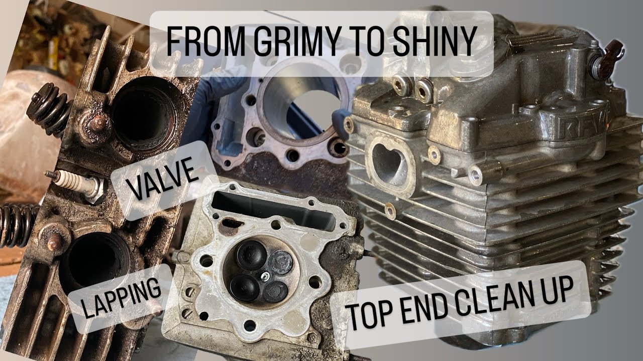 1991 XR250L TOP END VALVE LAPPING and CLEAN UP