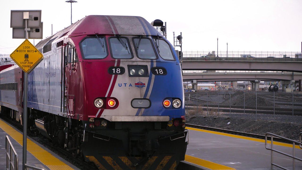Salt Lake Central Station and TRAX to downtown [4K]