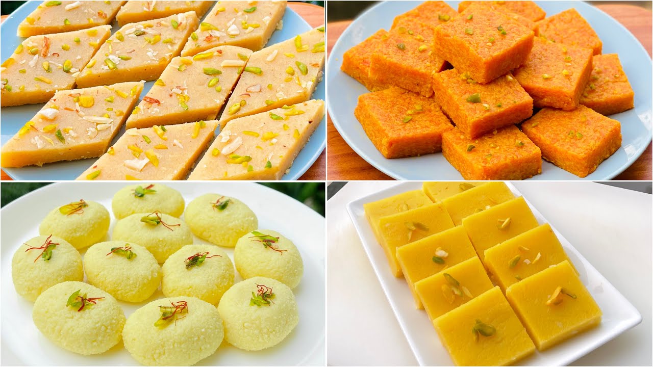 ৪টি ভিন্ন স্বাদের ভীষণ মজার বরফি/হালুয়া রেসিপি‼️শুধু দেখবেন,শিখবেন আর বানিয়ে খাবেন | Halua Recipe