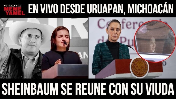 EN VIVO DESDE URUAPAN, MICHOACÁN | ESPOSA DE MANZO SE REÚNE CON SHEINBAUM - YouTube