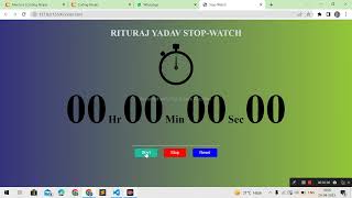 STOP WATCH web app coding ninjas