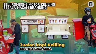GEROBAK MOTOR UNTUK JUALAN KELILING BUAT FRANCHISE KOPI MODERN | 0822-2221-7966