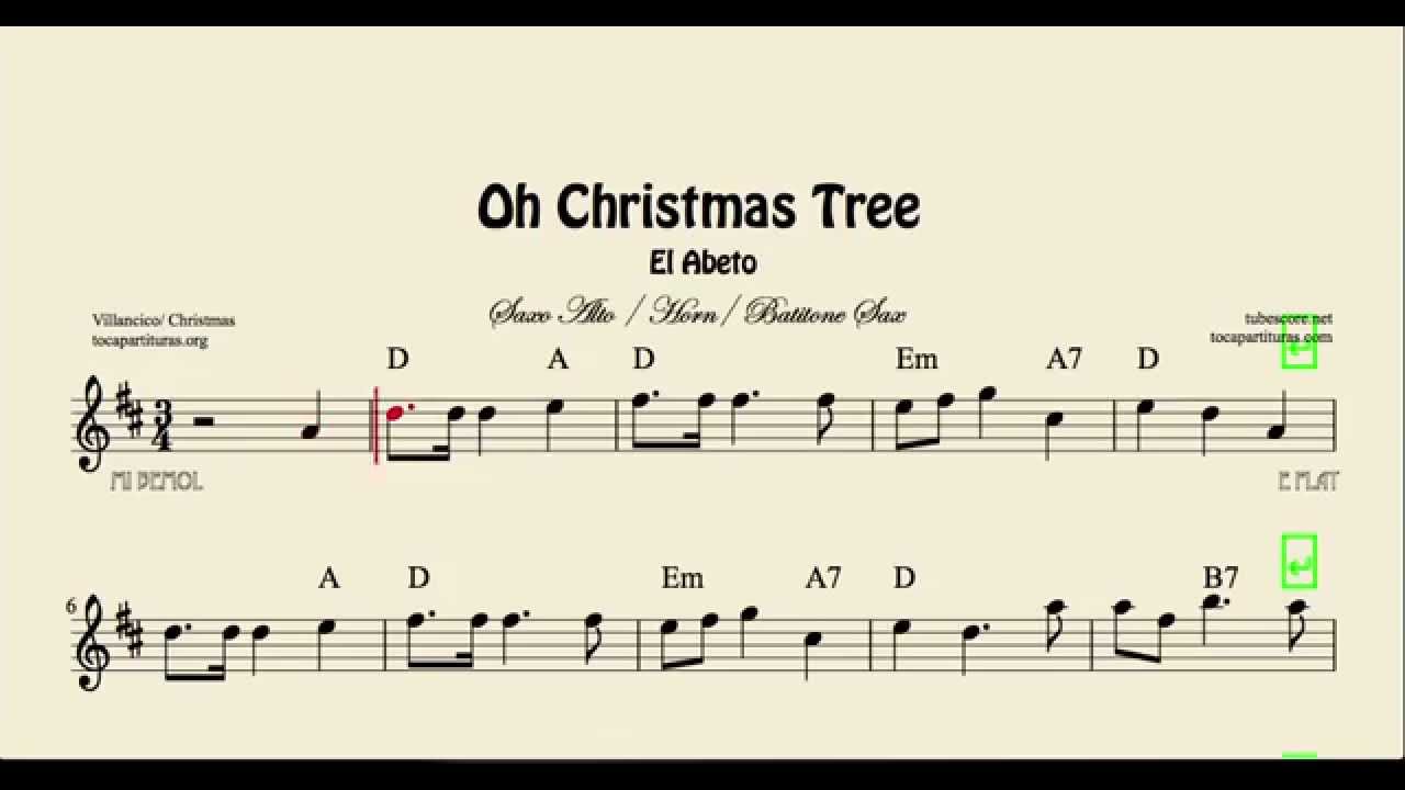 oh christmas tree sheet music for alto sax baritone sax oh christmas tree youtube