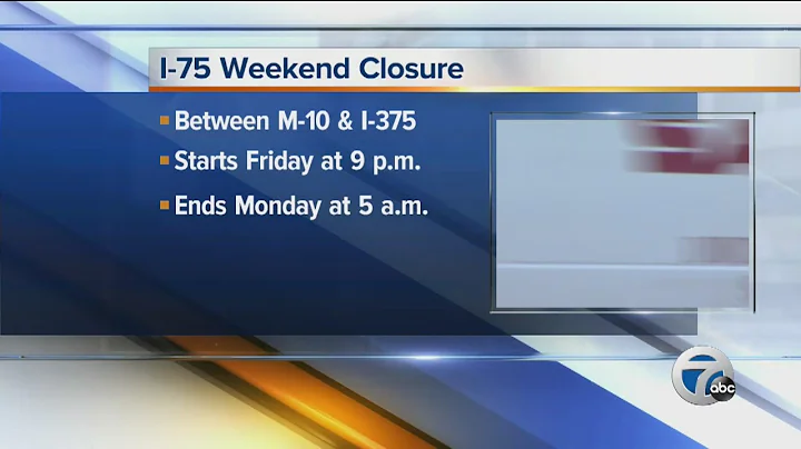 I-75 weekend closure