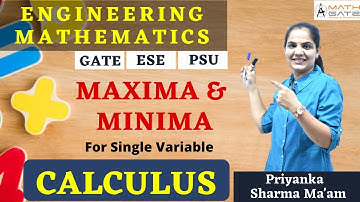 Maxima Minima for Single Variabe I Engineering Mathematics by Priyanka Sharma Mam
