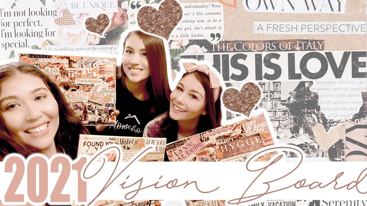 CREATING A 2021 VISION BOARD! MANIFESTING OUR GOALS + DREAMS!